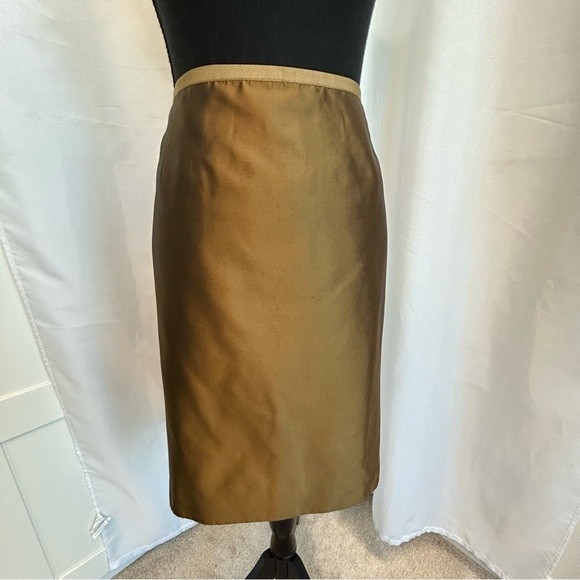 ECCOCI bronze metallic pencil skirt Sz 12 NWOT - Picture 2 of 10